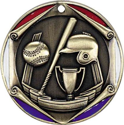 BASEBALL 2" MEDAL GOLD