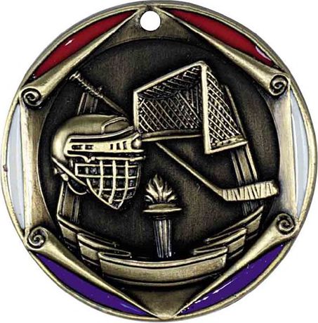HOCKEY GOLD 2" DIE CAST MEDAL