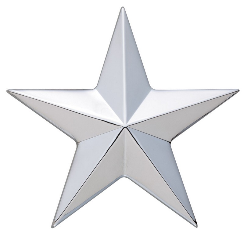 SILVER MEDAL STAR PLAQUE MOUNT