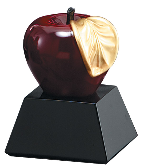 4-3/4'' RESIN APPLE ON BASE